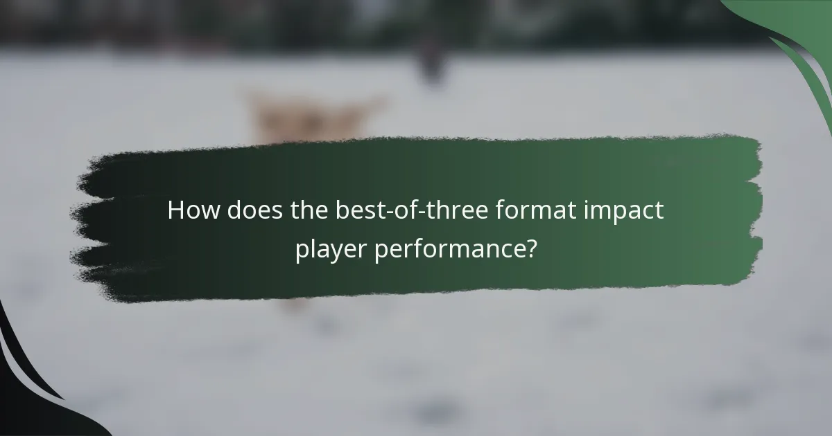 How does the best-of-three format impact player performance?