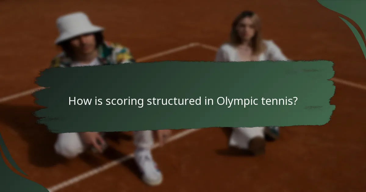 How is scoring structured in Olympic tennis?
