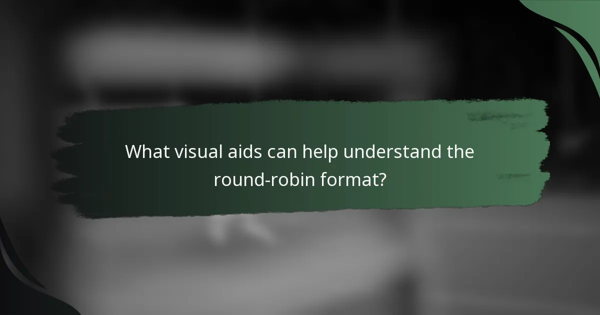 What visual aids can help understand the round-robin format?